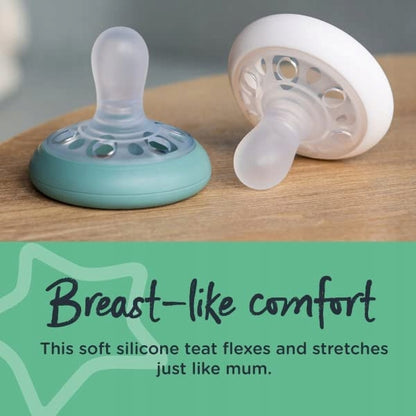 TOMMEE TIPPEE ortodontický dudlík x2 6-18 měsíců GLOW IN THE DARK