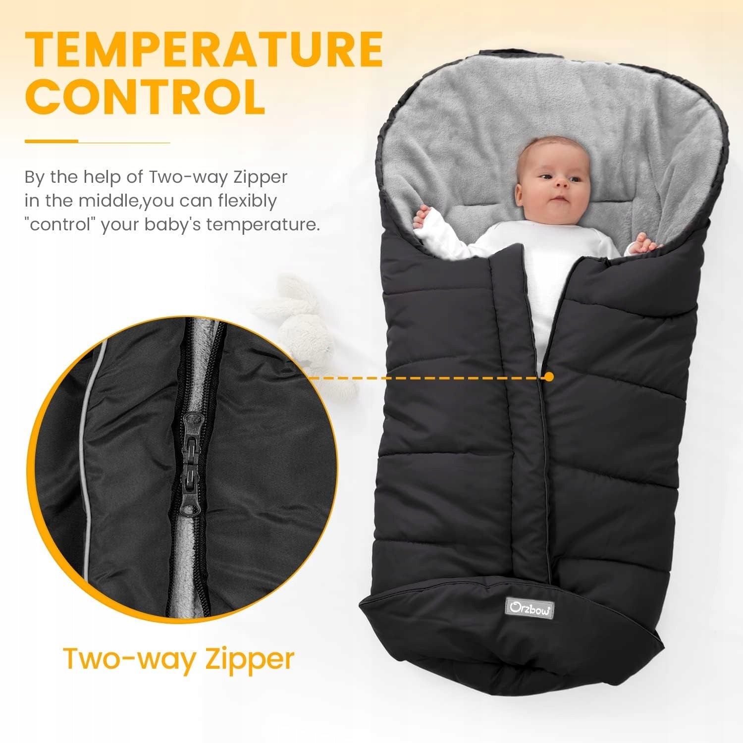 ORZBOW universal insulated stroller footmuff