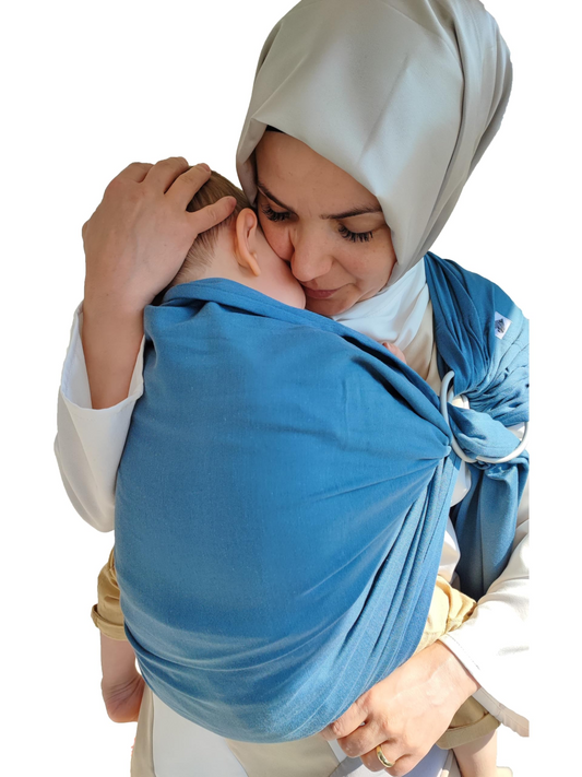 SHABANY fascia ad anelli per portare il bambino COTONE BIOLOGICO