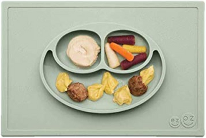 EZPZ Mini Matmat with platecolour greywidth 22.7 cm, length 35.3 cm, height 2.3 cmmaterial food grade