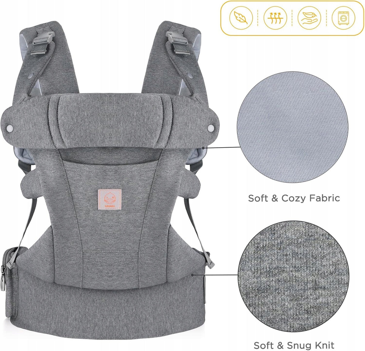 GAGAKU ergonomické nosítko pro kojence 0-12 měsíců