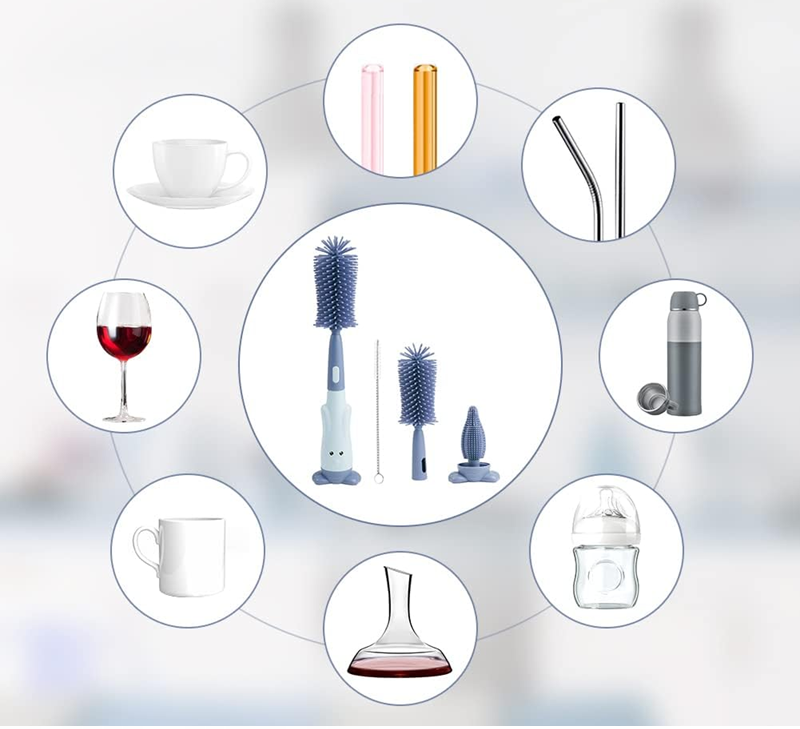 VICLOON 3-in-1 bottle cleaning brushes, pacifiers and nipples