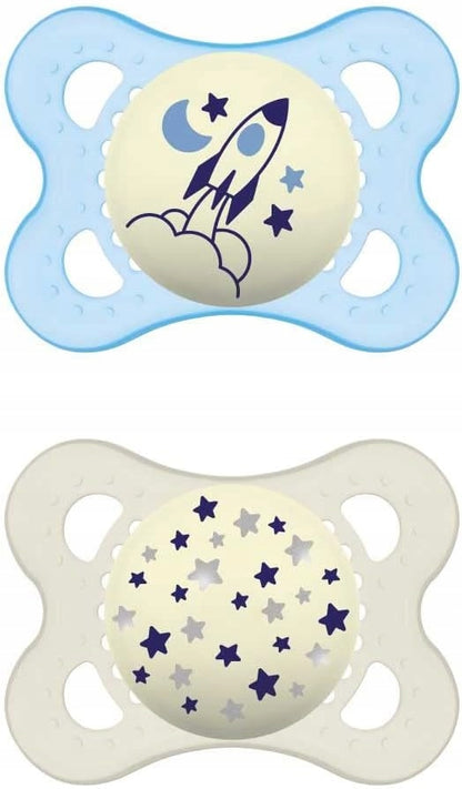 MAM ORIGINAL NIGHT uklidňující dudlík x2 2-6m SILIKON