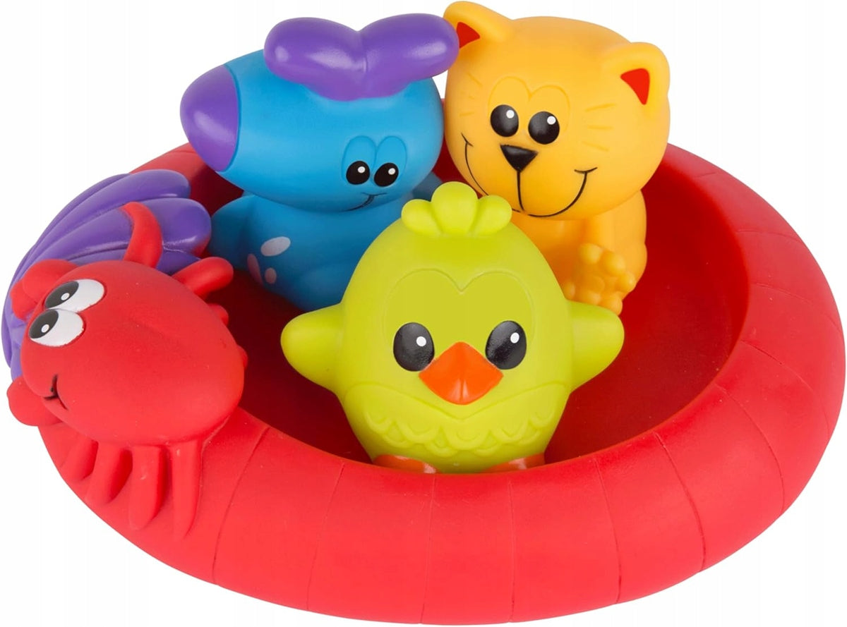 PLAYGRO Splash and Float rubber bath toys 6+ months, 4 pieces