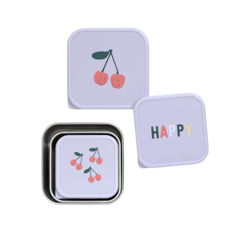 Lässig Happy Fruits ocelové nádoby na svačinu 3 ks