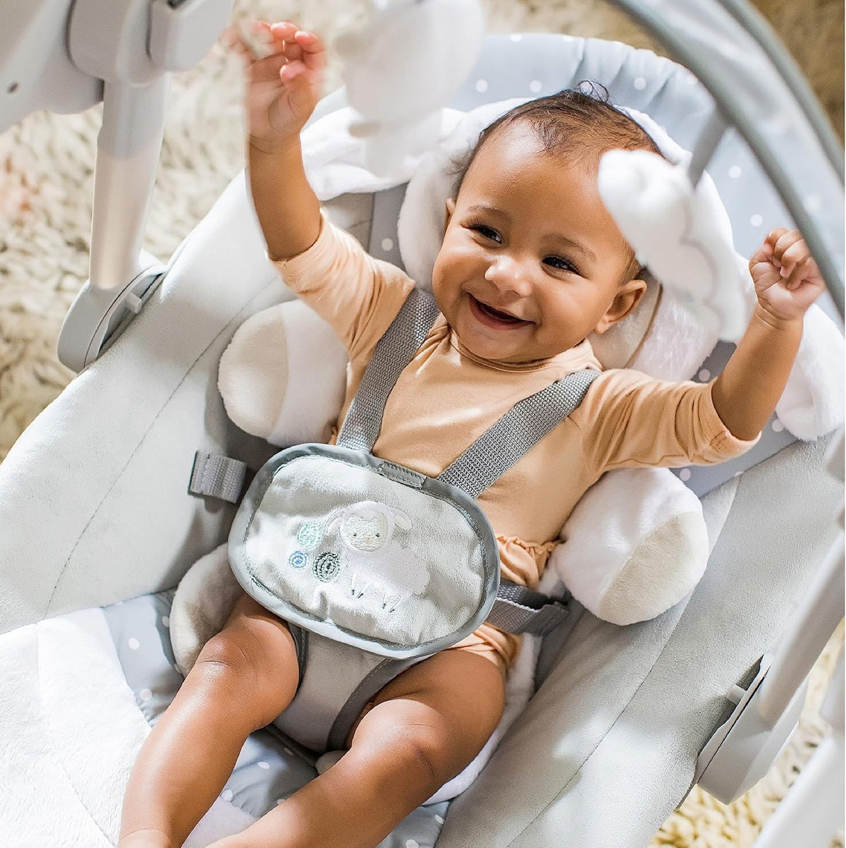 bouncer with vibrations and melody maximum child weight 9 kg