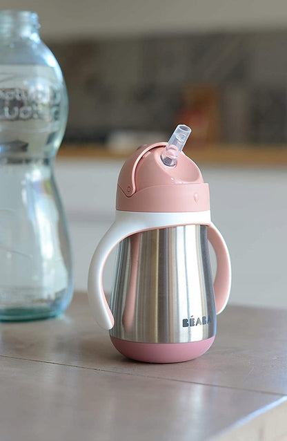 BEABA stainless steel spill-proof straw cup 250 ml