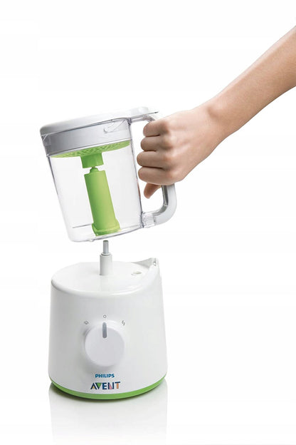PHILIPS AVENT SCF870/20 2w1 parowar mikser 800 ml, biały z pojemnikiem i uchwytem