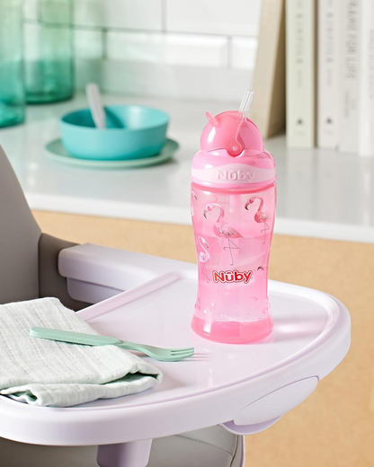 NUBY Flip-it Cup hrnek nekapající se slámkou 12 m+ 360 ml