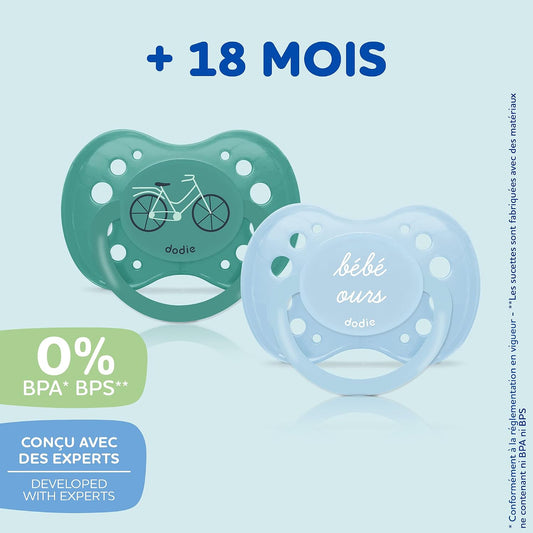 DODIE anatomical pacifier 18m+ Bébé Ours x3 – product image 2