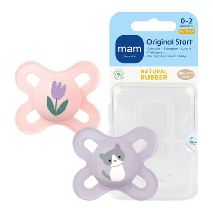 MAM Original Start latexový uklidňující dudlík x4 0–2m