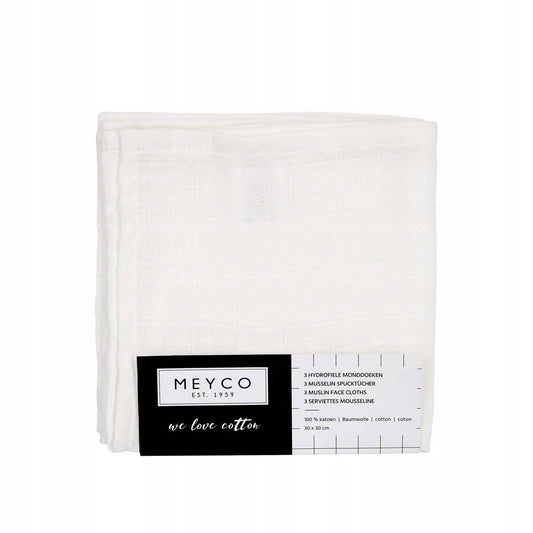 MEYCO 30 cm x 30 cm muslin diapers x3 – product photo 2