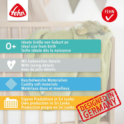 FEHN Little Castle baby blanket 75x100 cm with rattle – product image 6