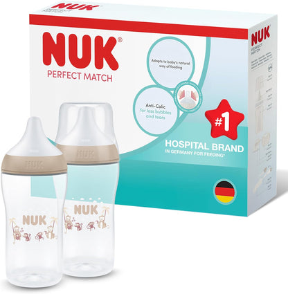 NUK Perfect Match bottle 260 ml 3 m+ teat M x2