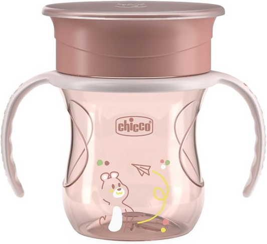 CHICCO Perfect Cup cană de băut fără vărsare, cu muștiuc la 360 de grade, 200 ml, 12 luni+