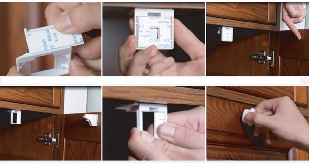 NORJEWS cabinet and drawer safety locks, 10 pieces