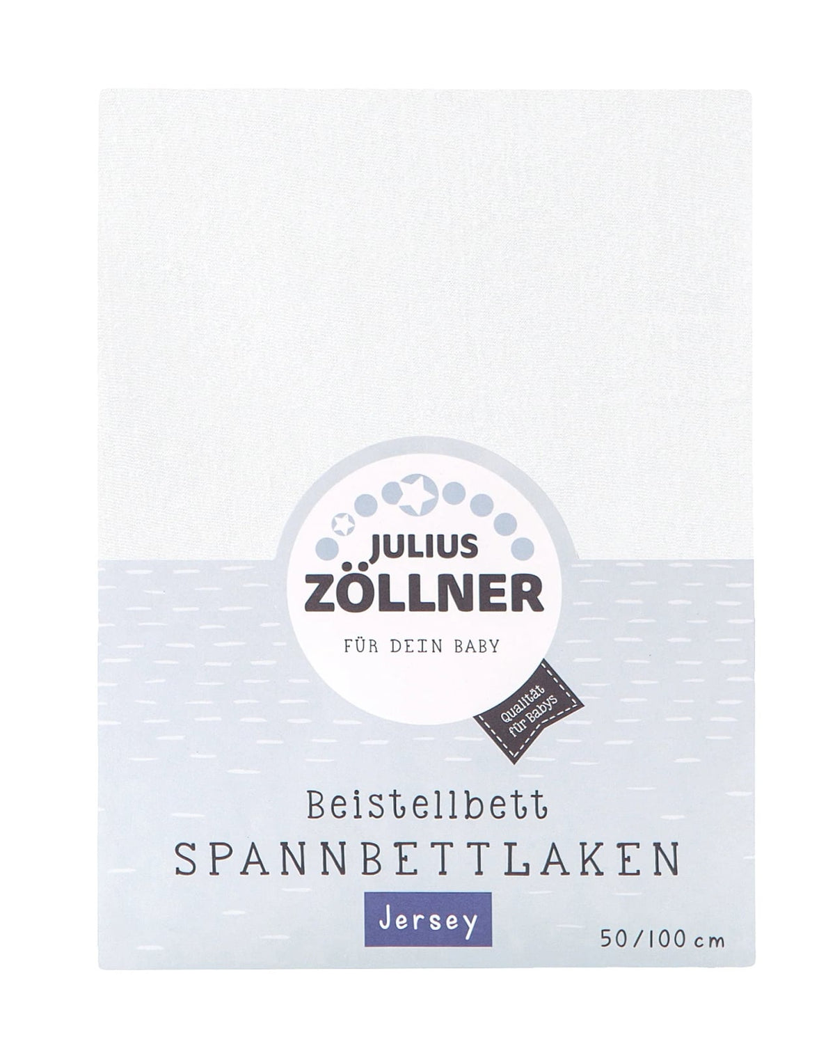 Julius Zöllner white fitted jersey sheet 50x100 cm