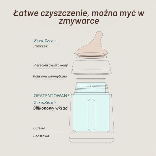 Suavinex Zero Zero antikoliková láhev 270 ml 3m+ střední průtok (M)