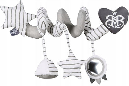 ROBA Rock Star Baby Kinderwagen- und Bettchen-Spirale mit Rassel und Spiegel