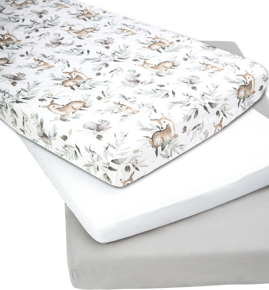 crib sheet x3 60x120 cm