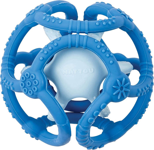 NATTOU anneaux de dentition en silicone 2 pièces 7 cm et 10 cm