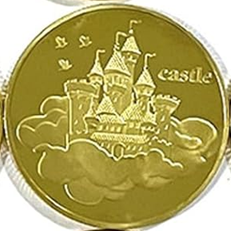 BRADOC Aranyfog Tündér, aranyozott fém érme párna alá, 4 cm, KASTÉLY