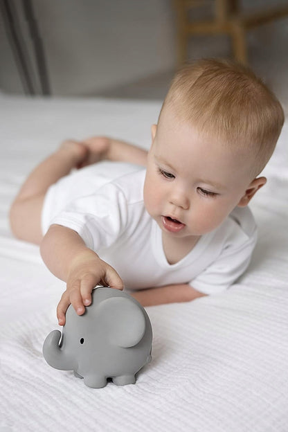 TIKIRI elephantTeether, bath toy with rattleage 0 +colour greywidth 7.5 cm, length 11.5 cm, height 9