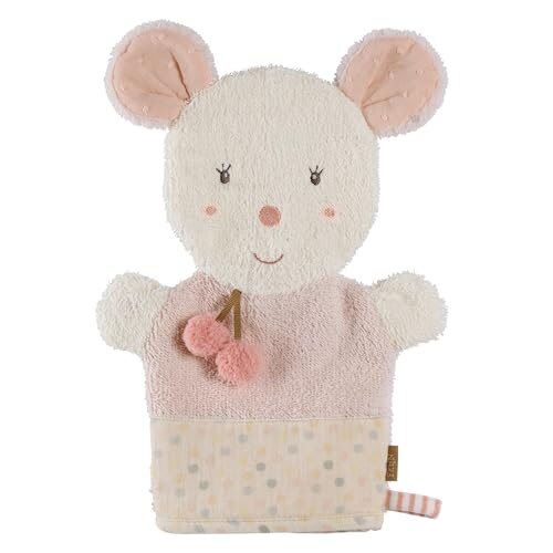 Fehn Mouse wash mitt with illuminated embroidery