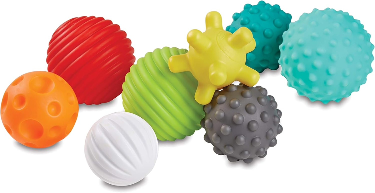 INFANTINO Senso Balls, Blocks & Buddies silikonové hračky 20 kusů