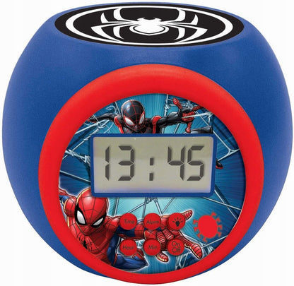 LEXIBOOK Spiderman projektor 3 barvy a budík s LCD displejem