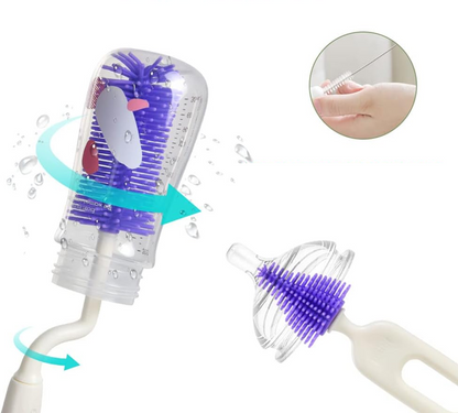 VICLOON 3in1brushes for cleaning bottles, teats and strawscolour yellow/white/purplethe dimensions of the