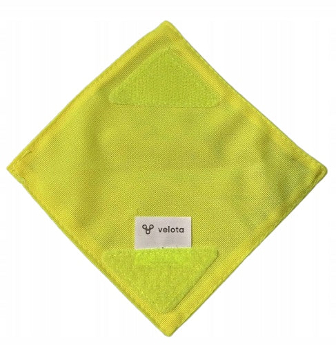 VELOTA reflexní pásky na suchý zip na kočárek 12 x 12 cm 4 kusy DINOSAUR