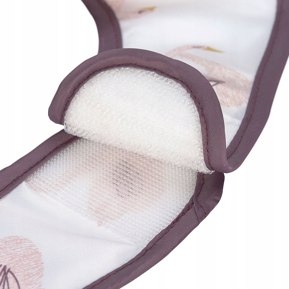 LASSIG plastic bib with hook-and-loop fastening and pocket, 6–24 months