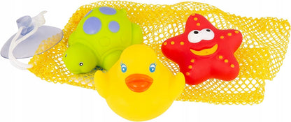 PLAYGRO Floating Friends Bath 3 bath toys.pieli + storage net