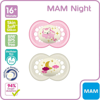 MAM ORIGINAL NIGHT uklidňující dudlík x2 16m+