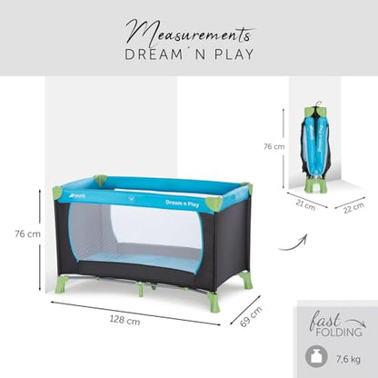 Hauck Dream N Play cestovní postýlka Waterblue 120 x 60 cm