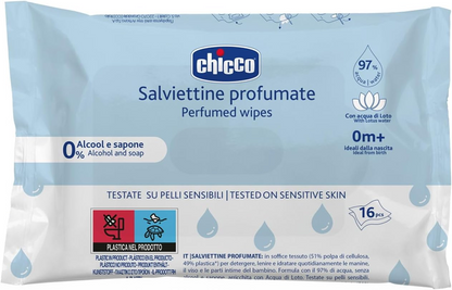 CHICCO voňavé vlhčené ubrousky s extraktem z lotosového květu x16