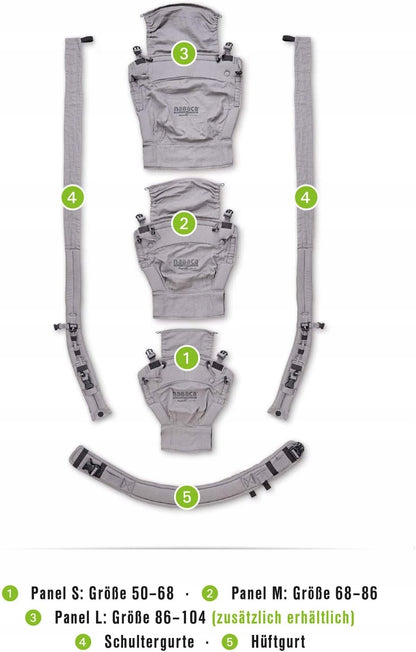 HOPPEDIZ NABACA port-bebeluș ergonomic SET basic