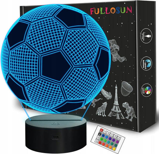 FULLOSUN 3D éjszakai fény + távirányító Labdarúgás 16 színben