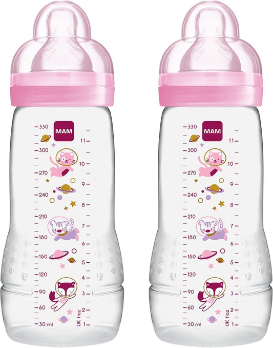 MAM Easy Active bottle set, 330 ml, 4+ months, nipple 2, COSMOS