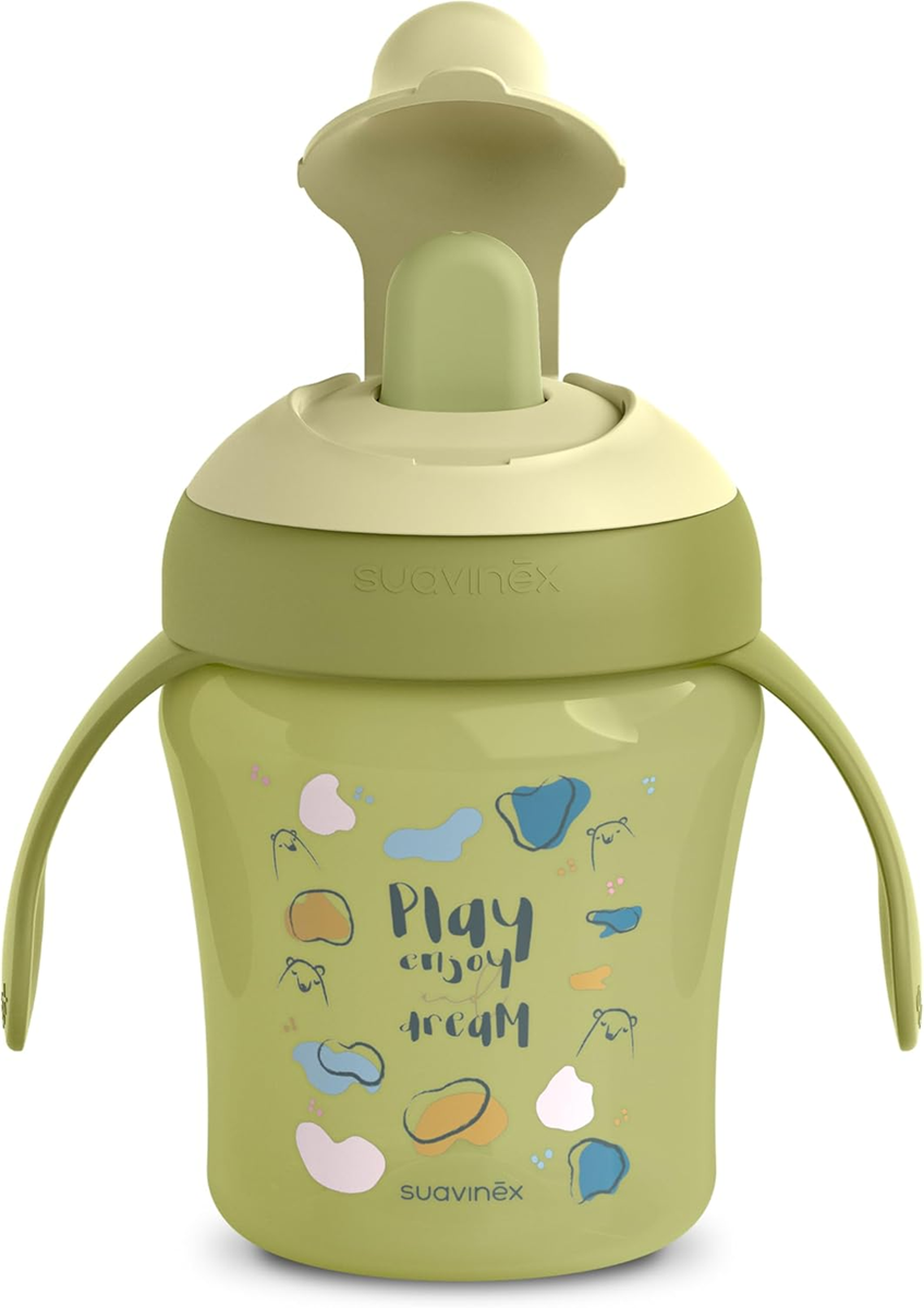 SUAVINEX Learning Cup hrnek nekapající s tvrdým náustkem 200 ml 6 m+