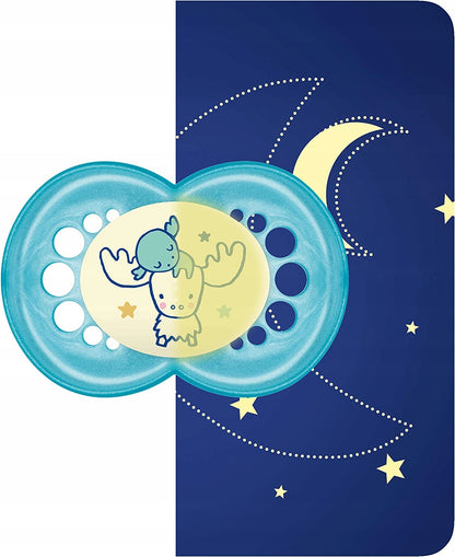 MAM PERFECT NIGHT dudlík uspávací x2 0-6m + box