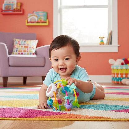 PLAYGRO Play and Learn Ball teether grabber with a rattle and mirror, 14 cm – product photo 3