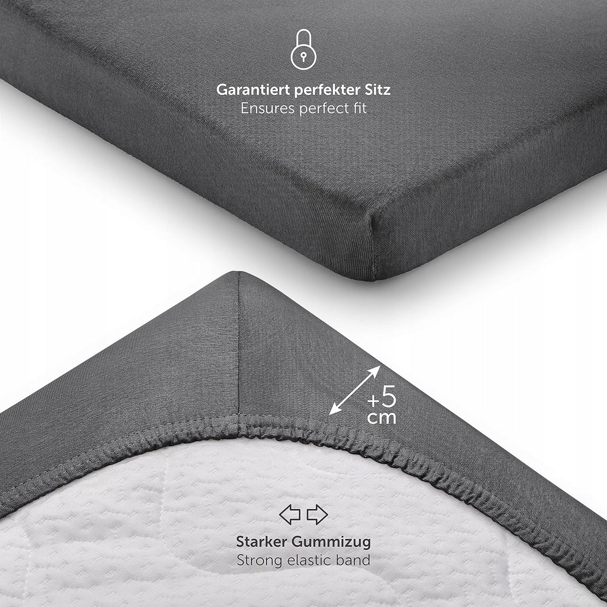 LALENI Spannbettlaken für Wiege 40x90, 2 Stück – Produktbild 2