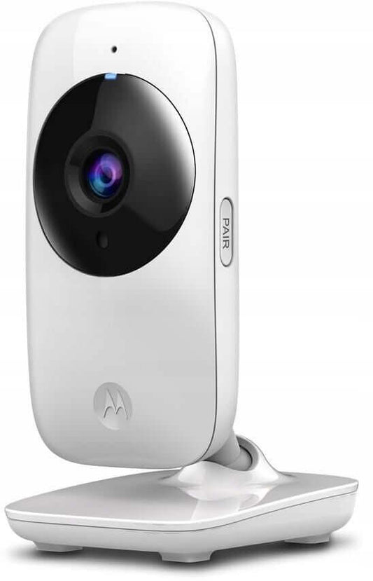 MOTOROLA kamera do niani MBP482 biała, monitor z trybem nocnym i czujnikiem temperatury, stan powystawowy