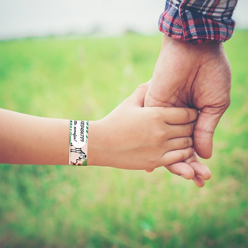 TAMPEN voděodolné SOS náramky pro děti 5 kusů + fix
