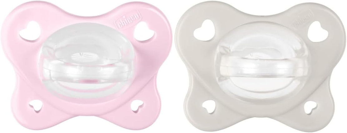 CHICCO Physioforma DUAL SOFT soothing silicone pacifiers x2