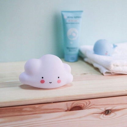 A LITTLE LOVELYcloud night lightage 3 l+colour whitewidth 8 cm, length 15.5 cm, height 9 cmbatteries 3 x LR44