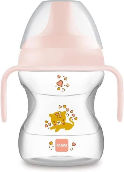 MAM Learn To Drink Cup kubek niekapek z ustnikiem 190 ml 6 m+ KOT