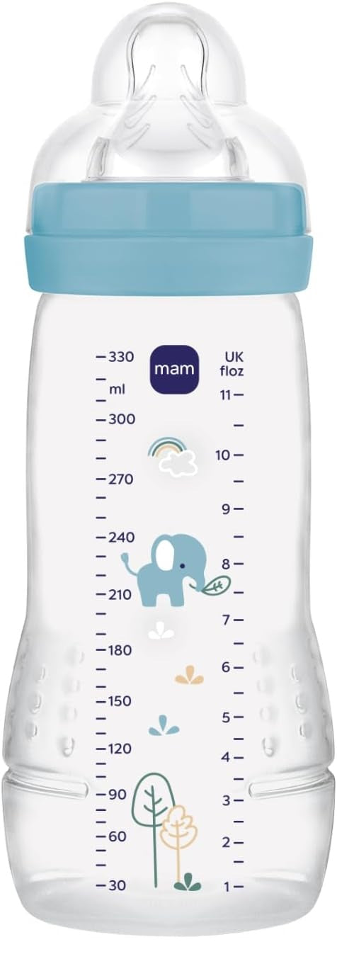 MAM Easy Active bottle 330 ml, size 4 teat, 6 m+ Elephant
